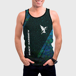 Майка-безрукавка мужская Black Sabbath glitch blue, цвет: 3D-черный — фото 2