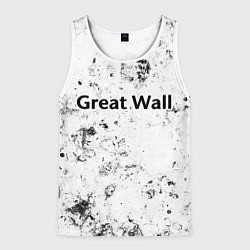 Майка-безрукавка мужская Great Wall dirty ice, цвет: 3D-белый