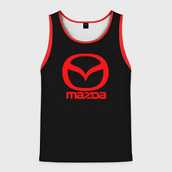 Майка-безрукавка мужская Mazda red logo, цвет: 3D-красный