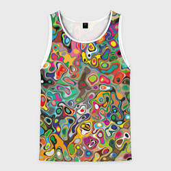 Майка-безрукавка мужская Абстрактные пятна, цвет: 3D-белый