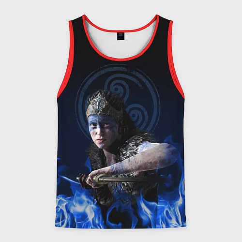 Мужская майка без рукавов Senua - Hellblade / 3D-Красный – фото 1