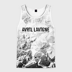 Майка-безрукавка мужская Avril Lavigne white graphite, цвет: 3D-белый