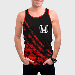 Майка-безрукавка мужская Honda sport grunge, цвет: 3D-красный — фото 2