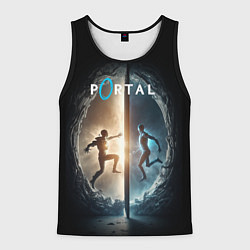 Майка-безрукавка мужская Люди в портале, цвет: 3D-черный
