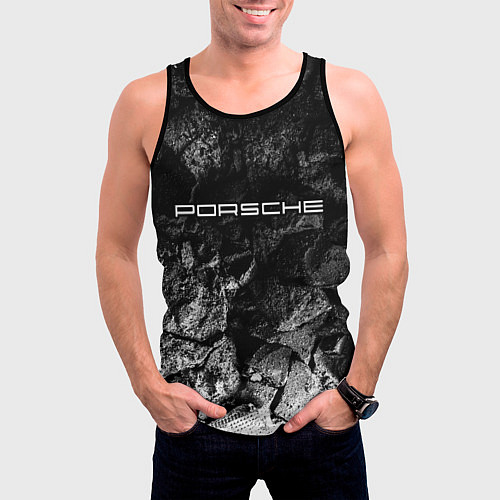 Мужская майка без рукавов Porsche black graphite / 3D-Черный – фото 3