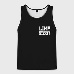 Майка-безрукавка мужская Lim Bizkit logo, цвет: 3D-черный