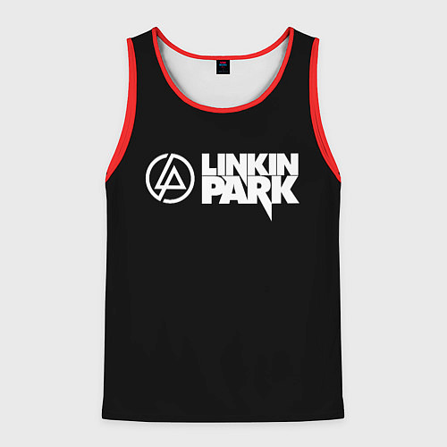 Мужская майка без рукавов Linkin park logo rock music / 3D-Красный – фото 1