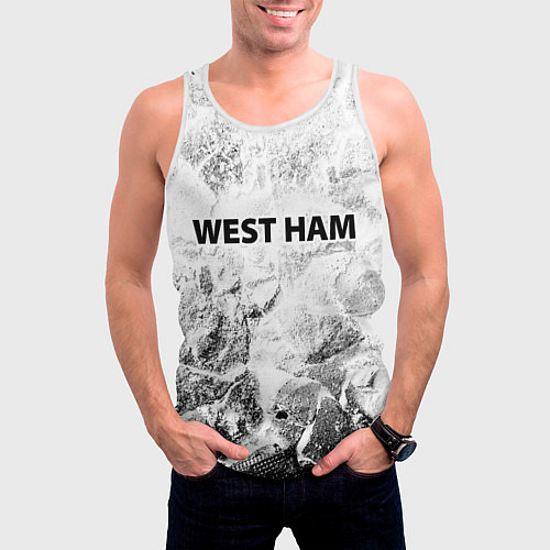 Мужская майка без рукавов West Ham white graphite / 3D-Белый – фото 3