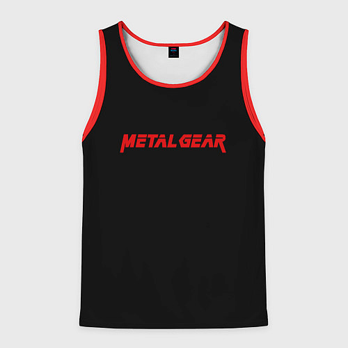 Мужская майка без рукавов Metal gear red logo / 3D-Красный – фото 1