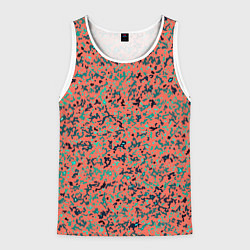 Майка-безрукавка мужская Розово-бирюзовый абстрактный, цвет: 3D-белый