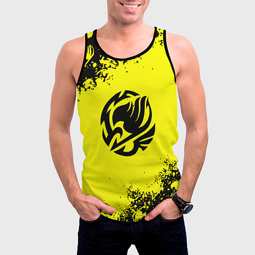 Мужская майка без рукавов Хвост феи текстура аниме / 3D-Черный – фото 3