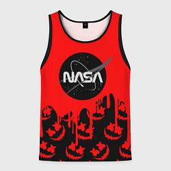 Майка-безрукавка мужская Marshmello x Nasa red, цвет: 3D-черный