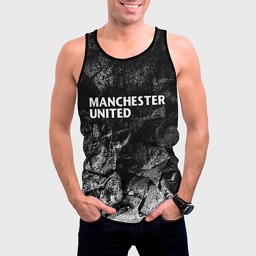 Мужская майка без рукавов Manchester United black graphite / 3D-Черный – фото 3