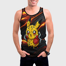 Майка-безрукавка мужская Растекшийся Пикачу зомби, цвет: 3D-черный — фото 2