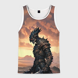 Майка-безрукавка мужская Боевая нежить на закате дня, цвет: 3D-белый