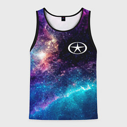 Майка-безрукавка мужская JAC space auto, цвет: 3D-черный