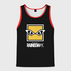 Майка-безрукавка мужская Rainbow six 6 logo games, цвет: 3D-красный