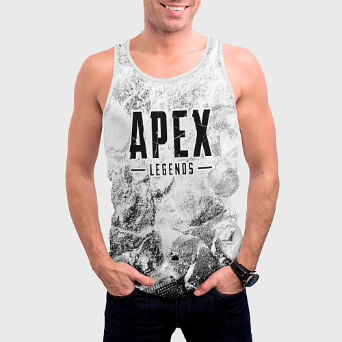 Мужская майка без рукавов Apex Legends white graphite / 3D-Белый – фото 3