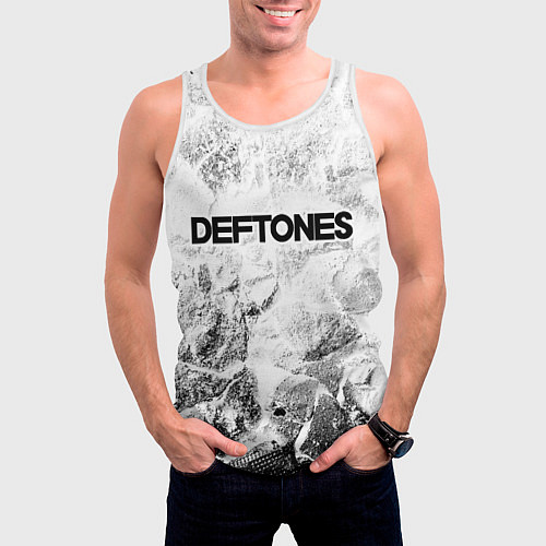 Мужская майка без рукавов Deftones white graphite / 3D-Белый – фото 3