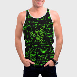 Майка-безрукавка мужская Razer patten symbol, цвет: 3D-белый — фото 2
