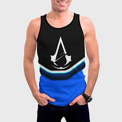 Майка-безрукавка мужская Assassins Creed logo abstergo, цвет: 3D-черный — фото 2