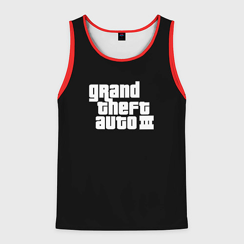 Мужская майка без рукавов GTA3 logo / 3D-Красный – фото 1