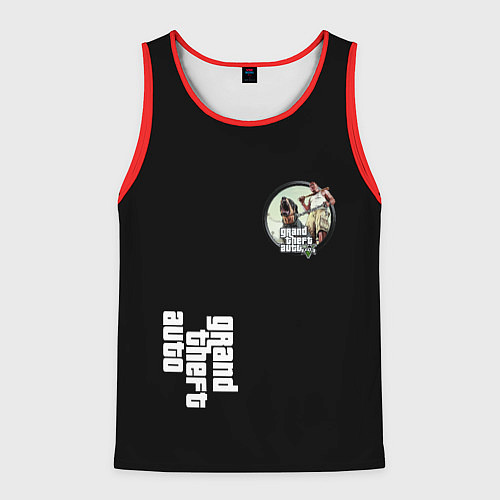 Мужская майка без рукавов GTA 5 logo / 3D-Красный – фото 1