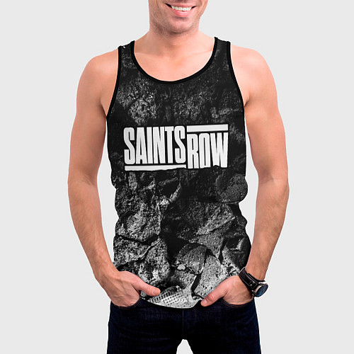 Мужская майка без рукавов Saints Row black graphite / 3D-Черный – фото 3