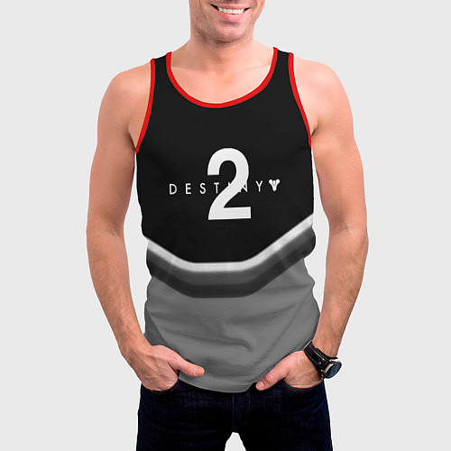 Мужская майка без рукавов Destiny geometry online game / 3D-Красный – фото 3