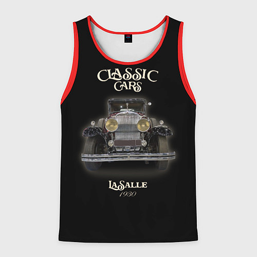 Мужская майка без рукавов Классические автомобили Cadillac LaSalle / 3D-Красный – фото 1