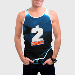 Майка-безрукавка мужская Payday 2 storm, цвет: 3D-белый — фото 2