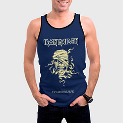 Майка-безрукавка мужская Iron Maiden powerslave rock, цвет: 3D-черный — фото 2