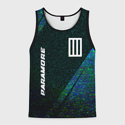 Мужская майка без рукавов Paramore glitch blue