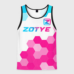 Майка-безрукавка мужская Zotye neon gradient style посередине, цвет: 3D-черный