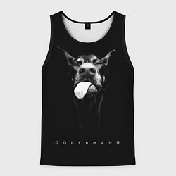 Майка-безрукавка мужская Dobermann head, цвет: 3D-черный