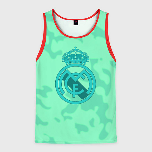 Мужская майка без рукавов Реал Мадрид камуфляж / 3D-Красный – фото 1
