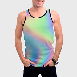 Майка-безрукавка мужская Бензиновый градиент, цвет: 3D-черный — фото 2
