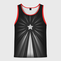 Майка-безрукавка мужская Звезда с лучами, цвет: 3D-красный