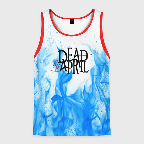 Мужская майка без рукавов Dead by april fire blue / 3D-Красный – фото 1