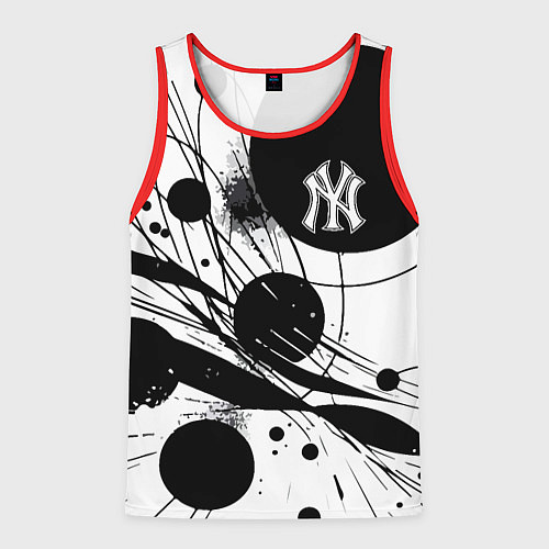 Мужская майка без рукавов New York Yankees baseball team - abstraction / 3D-Красный – фото 1