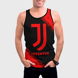 Майка-безрукавка мужская Juventus - red gradient, цвет: 3D-черный — фото 2