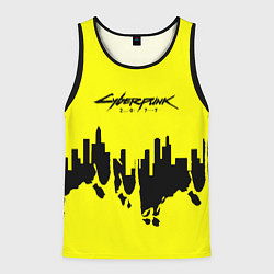 Майка-безрукавка мужская Cyberpunk 2077 geometry yellow, цвет: 3D-черный