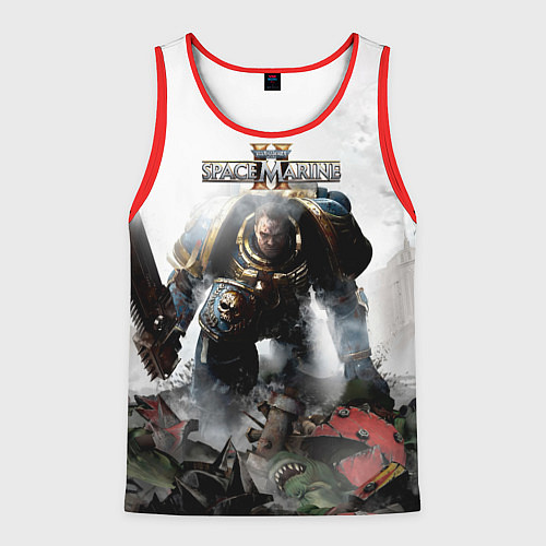 Мужская майка без рукавов Warhammer 40000 space marine 2 poster / 3D-Красный – фото 1