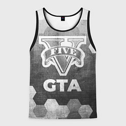 Майка-безрукавка мужская GTA - grey gradient, цвет: 3D-черный