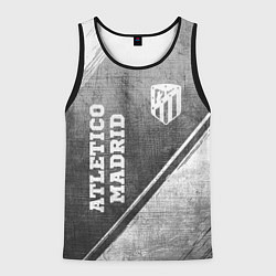 Майка-безрукавка мужская Atletico Madrid - grey gradient вертикально, цвет: 3D-черный