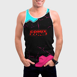 Майка-безрукавка мужская Comix zone hexagon, цвет: 3D-белый — фото 2