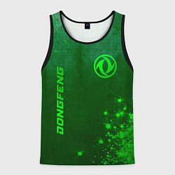 Майка-безрукавка мужская Dongfeng - green gradient вертикально, цвет: 3D-черный