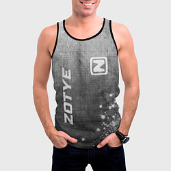 Майка-безрукавка мужская Zotye - grey gradient вертикально, цвет: 3D-черный — фото 2