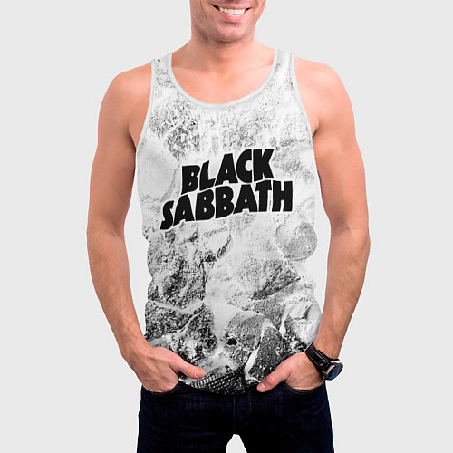 Мужская майка без рукавов Black Sabbath white graphite / 3D-Белый – фото 3