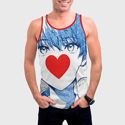 Майка-безрукавка мужская Манга a boy love, цвет: 3D-красный — фото 2